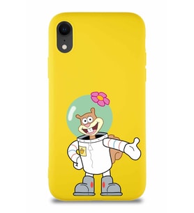 Apple iPhone XR Soft Premier Kapak Sandy Tasarımlı Silikon Kılıf - Sarı (Şeffaf)