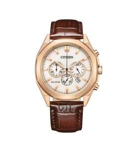 Citizen CA4593-15A Eco Drive Deri Kordonlu Kahverengi Erkek Kol Saati