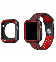 Ally Apple Watch 7-8 41mm 6-5-4 40mm Nike Style Çift Renk Silikon Kılıf 3-2-1 38m - GLST4542-994