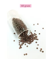 Dökme Cam Kum Boncuk (8/0) 3 mm - 60 Gram - Şefaff Alacalı Kahve - BNC213