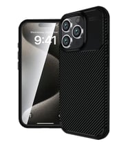 Newface Apple iPhone 16 Pro Max Kılıf Auto Focus Karbon Kapak - Siyah