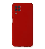 Galaxy A22 Kılıf Nano içi Kadife Silikon - Kırmızı