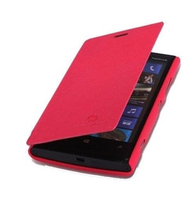 Nillkin Lumia 920 ile Uyumlu Yana Açılan Kapaklı Kılıf Kırmızı