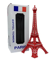 Metal Paris Eyfel Kulesi Kırmızı Kristal Taşlı 25cm (Karışık)