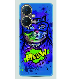 Vivo Y27 Kılıf Silikon Desen Özel Seri Super Meow 1715