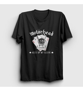 Presmono Unisex Siyah Aces Motörhead T-Shirt 68269tt