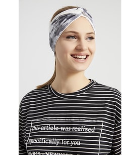 Batik Beyaz, butik tasarım Kadın Bandana Saç Bandı, ekstra yumuşak,  Esnek, doğal, pamuklu Penye (Çok Renkli)