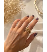 Telli Dorika Gold Yüzük