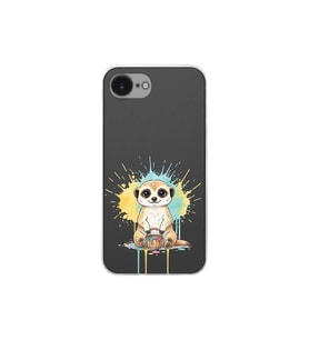 iPhone 16e ile Uyumlu Splash Mirket Tasarımlı Şeffaf Silikon Kılıf