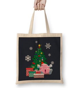 Poop Around The Christmas Tree Dr Slump Bez Çanta Uzun Saplı