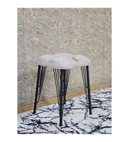 Kare Siyah Boyalı Telli Ayaklı Tabure - Oturak - Bar Taburesi - Ayaklı Tabure Krem Renk 33 x 48 Boyut/Ebat (Çok Renkli)