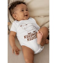 Aslan Roar Yazılı Kısa Kol Organik Bebek Body