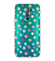 PrintiFy Xiaomi Redmi 9 ile Uyumlu Water Color 6  Kamera Korumalı Şeffaf  Kılıf