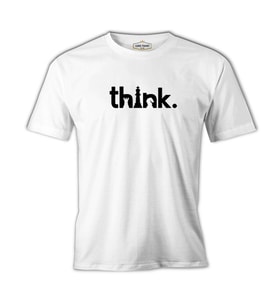 Satranç - Think when Play Beyaz Erkek Tshirt