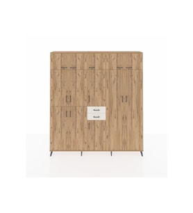 Arges Dolap 10 Raflı 2 Çekmeceli 3 Askılı 220x30x243 Çam-Çam/Aytaşı