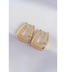 Pirinç Gold Renk Kalın Küpe - TJ-BKP8978