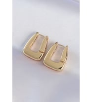 Pirinç Gold Renk Kalın Küpe - TJ-BKP8978