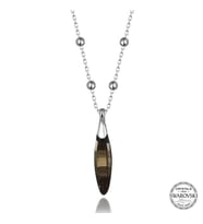 Swarovski Crystal Taşlı Top Zincir Çubuk Gümüş Kadın Kolye