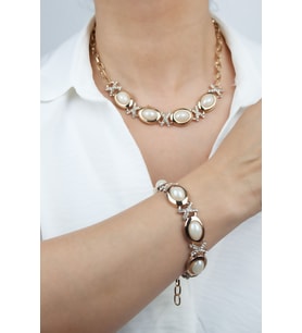 Zirkon Taşlı Bronz Set