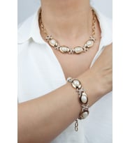 Zirkon Taşlı Bronz Set