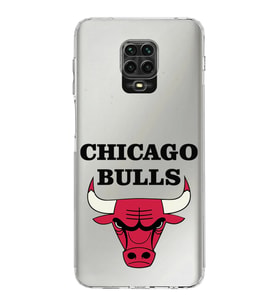 Xiaomi Redmi Note 9 Pro  Kamera Korumalı Kapak Chicago Bulls Tasarımlı Şeffaf  Kılıf