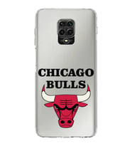 Xiaomi Redmi Note 9 Pro  Kamera Korumalı Kapak Chicago Bulls Tasarımlı Şeffaf  Kılıf