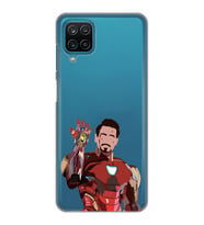 Samsung Galaxy A22/M22/M32 Uyumlu Iron Man Desenli Şeffaf Telefon Kılıfı