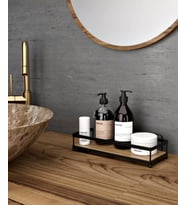 Banyo Düzenleyici Yapışkanlı Metal Banyo Rafı Tekli Duş Rafı Organizer Şampuanlık Mat Siyah-GNRL180