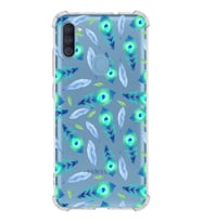 PrintiFy Samsung Galaxy A11 Uyumlu Nazar Boncuğu 3 Baskılı Şeffaf Köşe Korumalı Antişok Kılıf