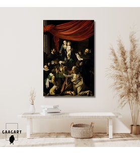 Tekli Dikey Kanvas Caravaggio Madonna Of The Rosary