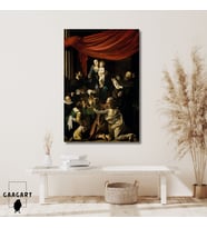 Tekli Dikey Kanvas Caravaggio Madonna Of The Rosary