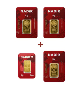 Nadir Gold 24 Ayar 16 Gram Külçe Altın (3 Adet 5 Gram Külçe Altın + 1 Adet 1 Gram Külçe Altın )