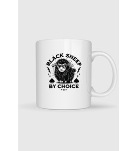 Siyah Koyun By Choice Baskılı Kupa Bardak