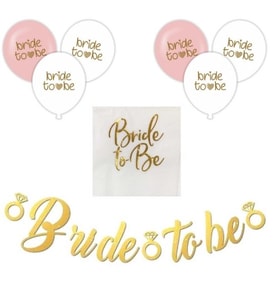 Bekarlığa Veda Bride To Be Gold Banner Set