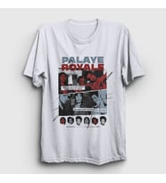 Presmono Unisex Beyaz Poster Rock Palaye Royale T-Shirt 529080tt