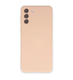 Samsung Galaxy S21 Kılıf Nano İçi Kadife Silikon - Pudra
