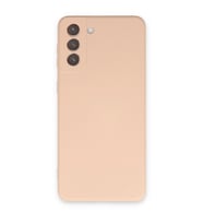 Samsung Galaxy S21 Kılıf Nano İçi Kadife Silikon - Pudra