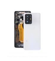 Xiaomi Mi 11T - Mi 11T Pro Arka Kapak - Arka Pil Batarya Kapağı Kamera Lensli - 21081111RG 2107113SG Uyumlu (Beyaz)