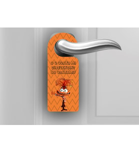 Inside Out 2 Ahşap Kapı Askısı - Kaygı