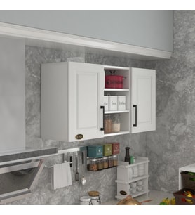 Kenzlife hazır mutfak dolabı pırasa90 byz mod1 90*120*32 mebran kapak suntalam gövde (Karışık)