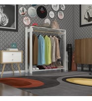 Kenzlife giysi dolabı maksut 135*100*40 byz askılık ayakkabılık