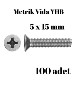 Metrik Vida Civata Yhb 5x15 mm 100 Adet Yıldız