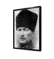 Kalpaklı Atatürk Çerçeveli Mdf Tablo