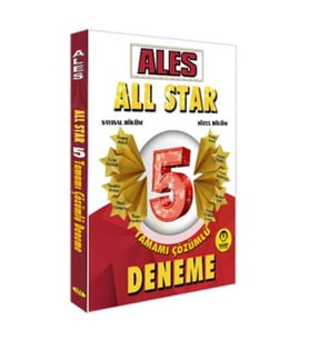 Tasarı Yayınları ALES Sayısal Sözel Yetenek All Star Tamamı Çözümlü 5 Deneme