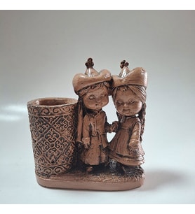 kalemlik biblo (Kahverengi-Kahve)