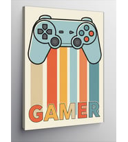 Kanvas Tablo Vintage Gamer Kontrolcüsü