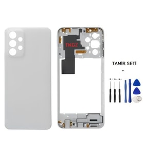 Samsung Galaxy A23 - SM-A235F FULL Kasa Arka Kapak Takım BEYAZ - TAMİR SETİ