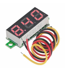 0.28" DC 0-100v Mini Dijital Voltmetre - 3 Kablolu