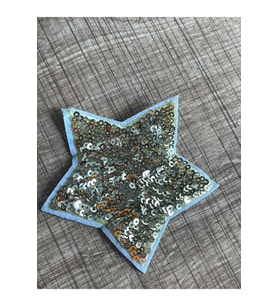 7X7 CM PUL PAYETLİ TASARIM YILDIZ APLİKE ARMA YAMA