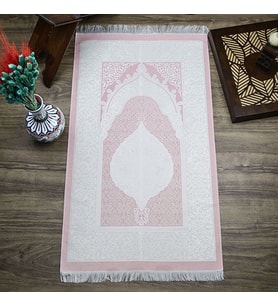 Hediyelik İpek Nur Tafta Seccade Bebek Pembesi 68x110 cm - 300 gr